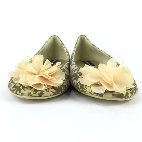 Ilse Jacobsen Hornbaek Canvas Printed Ballet Flats Size 37 US 7 Chiffon Flowers - Picture 2 of 11